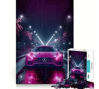 Puzzle de Voiture de Sport Mercedes Benz Rose pour Adolescents, 1000 pièces, Jouet Wise Think, Loisirs Doux, découpe serrée, liste de souhaits du Père Noël (38x26cm)
