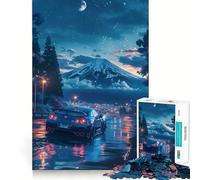 Puzzle de Voitures de Sport sous Un Ciel étoilé, 1000 pièces, pour Adolescents Un Casse-tête Relaxant et Amusant, Un Joli Cadeau 38x52cm