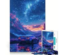 Puzzle de Voitures de Sport sous Un Ciel étoilé, 1000 pièces, pour Adolescents Un Casse-tête Relaxant et Amusant, Un Joli Cadeau 50x75cm