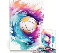 Puzzle de Volley-Ball pour Adultes 1000 pièces,Jeu de mémoire,Assemblage Solide et sécurisé,Jeu de Construction de Liens significatifs (38x26cm)