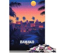 Puzzle de Voyage à Bamako, Mali - Puzzle de 500 pièces en Bois pour Adultes - Jeu éducatif - 500 pièces (52 x 38 cm)