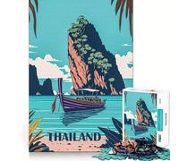 Puzzle de Voyage à Bangkok, Thaïlande, 1000 pièces, pour Adultes, Jeu de logique et de réflexion, détente et Relaxation, découpe précise, 50x75cm