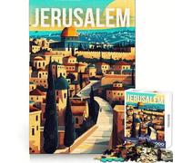 Puzzle de Voyage à Jérusalem,Israël pour Adolescents,1000 pièces,améliore la mémoire,Passe Un agréable Moment de détente,découpe Laser,Surprise d'anniversaire (38x52cm)