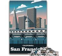 Puzzle de Voyage à San Francisco, Californie, États-Unis, pour Adultes, 1000 pièces, Jouet éducatif, Amusant, Jeux familiaux, décoration d'intérieur Unique, 1000 pièces (50x75cm)
