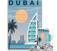 Puzzle de Voyage Dubaï, Émirats Arabes Unis, pour Adolescents, 1 000 pièces, Jeu éducatif, Jouet, décoration d'intérieur Unique, Cadeaux, 75x50cm