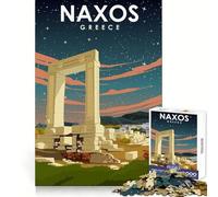 Puzzle de Voyage Naxos Grèce pour Adultes,1000 pièces,Exercice de dextérité mentale,Loisir léger,Assemblage Parfait,Joli Cadeau (50x75cm)