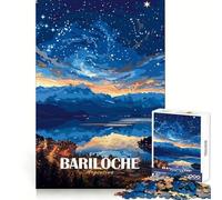 Puzzle de Voyage Nocturne de Bariloche, Argentine, 1000 pièces pour Adultes Un Cadeau Original et Stimulant pour Les Plus malins (50x75cm) Idéal pour Un Moment de détente et de Plaisir