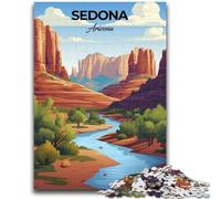 Puzzle de Voyage Sedona, Arizona, 1000 pièces pour Adolescents, idéal pour Les soirées Jeux, Jouet coloré pour la Maison, Cadeau 1000 pièces (26x38cm)