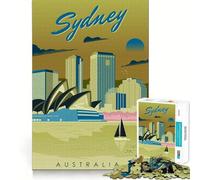 Puzzle de Voyage Sydney Australie pour Adolescents, 1000 pièces, stimule la mémoire, Plaisir Lent, Bords Nets, Cadeau de Noël 38x26cm