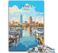 Puzzle de Voyage Tampa en Floride pour Adolescents, 1 000 pièces, Jouet éducatif et éducatif, idéal comme Cadeau pour Toute la Famille (38x26cm)