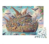 Puzzle déco Maison 1000 pièces Arche Noé - Arche fantaisiste, Premium Robuste, Vibrant, défi, Relaxant 70x50cm/1000pcs