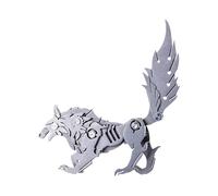 Puzzle décoratif 3D en forme de loup - Composant en métal durable, design d'assemblage serré, forme de sculpture animale artistique | projet de loisirs créatif, accent de décoration à collectionner