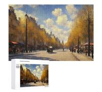 Puzzle Décoratif Autumnal Avenue in Paris pour Adultes, Format 1000 PCS