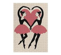 Puzzle Décoratif Ballet Dancers Forming A Heart pour Adultes, Format 300 PCS