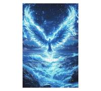Puzzle Décoratif Blue Phoenix Rising Over Ocean pour Adultes, 1000 PCS