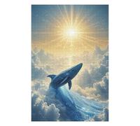 Puzzle Décoratif Celestial Whale Rising Toward The Sun pour Adultes, 1000 PCS