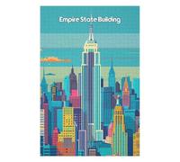 Puzzle Décoratif Empire State Building pour Adultes, Format 1000 PCS | Puzzle pour passionné: tri par détails du motif pour avancer régulièrement pendant le temps libre.