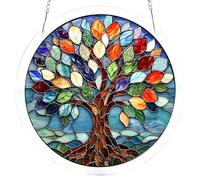 Puzzle décoratif en acrylique avec chaîne - Décoration d'intérieur créative - Multifonctionnel - Puzzle en verre teinté pour porte, jardin, maison