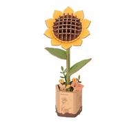 Puzzle décoratif en bois de tournesol - Décoration d'intérieur élégante, fabriqué à la main avec des détails complexes pour un affichage charmant