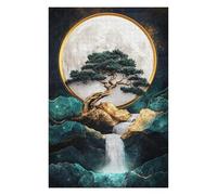 Puzzle Décoratif Full Moon Zen Garden -1 pour Adultes, Format 1000 PCS