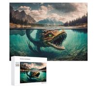 Puzzle Décoratif Monster in The Lake pour Adultes, 500 PCS