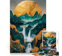 Puzzle décoratif Nature Gold pour Adolescents, 1000 pièces, pour stimuler la mémoire, se détendre et s'amuser Un Cadeau Exquis (50x75cm)
