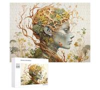 Puzzle Décoratif Nature's Harmony A Woman's Connection with Plants pour Adultes, 500 PCS