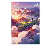 Puzzle Décoratif pour Adultes, Motif Cloudy Mountain Serenity, 1000 PCS