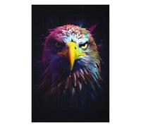 Puzzle Décoratif pour Adultes, Motif Colorful Eagle Dark BG, 1000 PCS