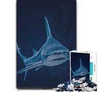 Puzzle Décoratif pour Adultes, Motif Shark in Deep Blue Water, 1000 PCS