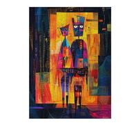 Puzzle Décoratif pour Adultes, Motif The Arnolfini Portrait - Geometric Abstract Expressionism, 500 PCS
