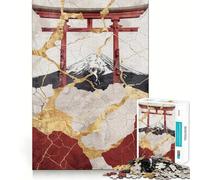 Puzzle décoratif Rouge et Or pour Adolescents, 1000 pièces, Jeu de réflexion Relaxant, découpe soignée, Cadeau raffiné (50x75cm)