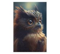 Puzzle Décoratif Tiny Brown Owls Gaze pour Adultes, 1000 PCS
