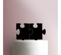 Puzzle - Décoration de gâteau en acrylique - 12,7 cm de large - Noir