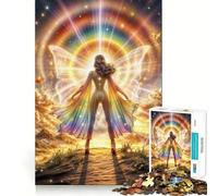 Puzzle Déesse Arc-en-Ciel Radieuse pour Adultes 1000 Pièces Jeu Intelligent et Calme Assemblage du Motif (38x52cm)
