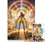 Puzzle Déesse Arc-en-Ciel Radieuse pour Adultes 1000 Pièces Stimule la Mémoire Jeu de Collection Image Assembler (50x75cm)