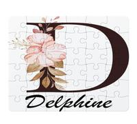 Puzzle Delphine | 30 Pièces 24 × 19 cm Carton Brillant 2 mm | Message à Reconstituer Annonce Surprise | Cadeau Anniversaire Noël
