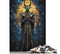 Puzzle Démon Vitrail pour Adultes 1000 Pièces Puzzle pour Adolescent Jeu Éducatif Défi Jouet Cadeaux de Noël 1000pcs (38x26cm)
