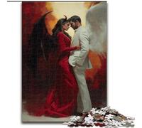 Puzzle Démons et Anges 1000 pièces pour Adultes et Adolescents, à partir de 14 Ans, Jeux Amusants, activités Amusantes à la Maison, Cadeaux d'anniversaire, Cadeaux de Voyage (26x38cm)