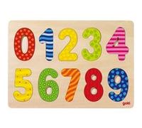 Goki Puzzle en bois à encastrement 2041620 Chiffres 0-9 10 pièces