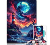 Puzzle Dengta Under The Blood Moon 1000 pièces pour Adolescents et Adultes, Jeu Stimulant, idéal comme Cadeau pour Toute la Famille (38x26cm)