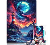 Puzzle Dengta Under The Blood Moon 1000 pièces pour Adultes et Adolescents, décoration Murale, Cadeaux d'anniversaire et de Noël Uniques, Convient aux Adultes de 14 à 50x75cm