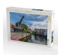 Puzzle · Der alte Kran im Lüneburger Hafen | Sommerfeeling in der Lüneburger Altstadt · 1000 pièces · Format assemblé 64 × 48 cm · CALVENDO Puzzle