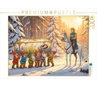 Puzzle · Der Prinz bewundert den gläsernen Kasten | Schneewittchen · Weiß wie Schnee, Blut wie Rot, Schwarz wie… · 2000 pièces · Format assemblé 90 × 67 cm · CALVENDO Puzzle