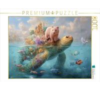 Puzzle · des Animaux rigolos | Traversée périlleuse du lac · 1000 pièces · Format assemblé 64 × 48 cm · CALVENDO Puzzle