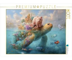 Puzzle · des Animaux rigolos | Traversée périlleuse du lac · 1000 pièces · Format assemblé 64 × 48 cm · CALVENDO Puzzle