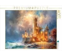 Puzzle · des châteaux de Conte de fées | Un château majestueux par temps orageux · 1000 pièces · Format assemblé 64 × 48 cm · CALVENDO Puzzle
