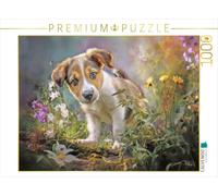 Puzzle · des Chiens Pleins de Charme - Illustrations | Un chiot regarde, étonné · 1000 pièces · Format assemblé 64 × 48 cm · CALVENDO Puzzle