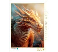 Puzzle · des Dragons et de Nobles Chevaliers | Portrait de dragon · 1000 pièces · Format assemblé 64 × 48 cm · CALVENDO Puzzle