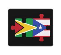 Puzzle des Drapeaux du Guyana Et De Porto Rico Tapis De Souris Gaming Durable Mousepad Lavable Mouse Pad pour Ordinateur Jeu Voyage 25X30Cm